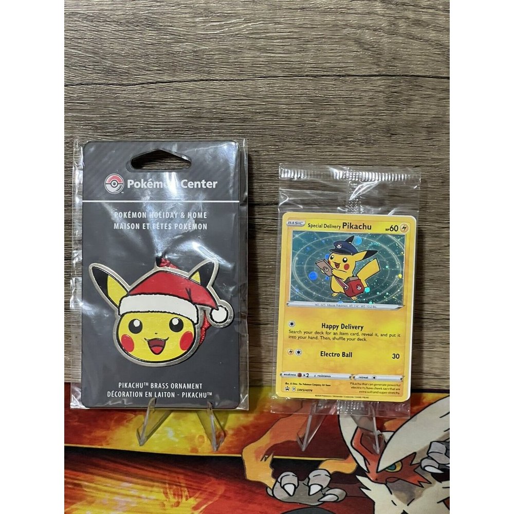 Black Star Promos Special Delivery Pikachu - SWSH074 Card New Sealed + Ornament